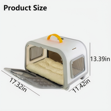 Rubeku Pet Carrier Flight Case w/Thermometer Grey